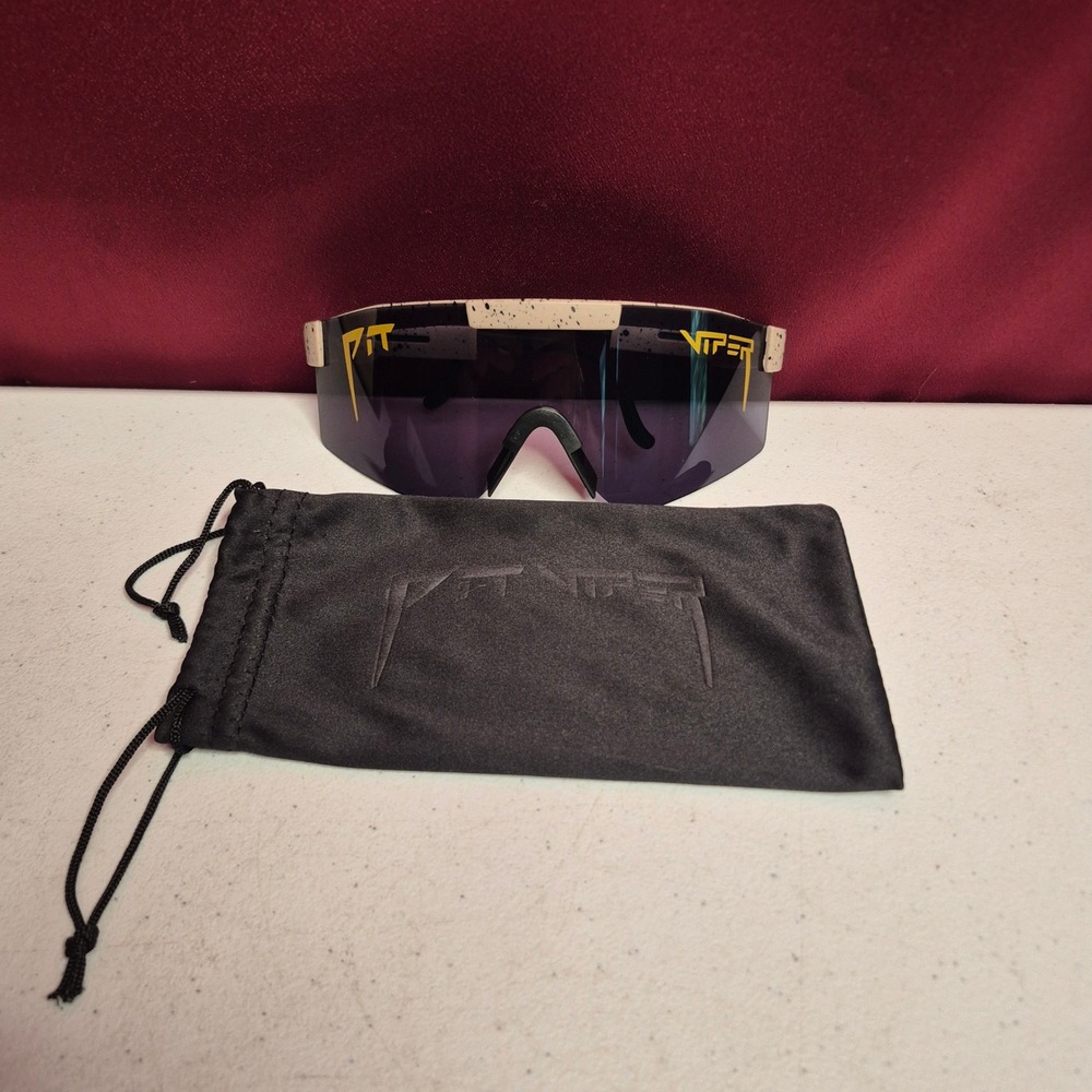 Pit Viper Sunglasses The Sandblast Originals Tan Black Splatter Sport With Bag